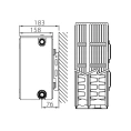 Радиатор стальной панельный Stelrad Compact 33 04 12 с боковым подключением - миниатюра фото 6
