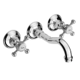Настенный смеситель для раковины Nicolazzi Half Dome с двумя ручками, хром (1477CR70) - миниатюра фото 1
