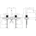 Смеситель для раковины GESSI 316 на 3 отверстия, цвет brushed black metal PVD (54312#707) - миниатюра фото 2