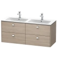 Тумба подвесная Duravit Brioso под раковину, 4 выдвижных ящика, цвет сосна серебристая (BR410601031) - миниатюра фото 1