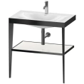 Консоль напольная Duravit XViu с раковиной и полкой, 850x800x480 мм, цвет black matt/white high gloss lacquer (XV4715OB285) - миниатюра фото 1