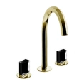 Смеситель для раковины Fantini Venezia золото: 3 отверстия, излив 175 мм (29 01 N404SW) - миниатюра фото 1