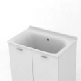 Раковина KERASAN Aquadom 75x50 см для постирочной без отверстия под смеситель, белая (029301*0) - миниатюра фото 1