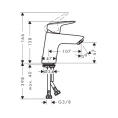 Смеситель для раковины Hansgrohe Logis 70 см, хром (71071000) - миниатюра фото 2