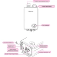 Газовый проточный водонагреватель Rinnai RW-24BF 50-5 кВт 24 л/мин - миниатюра фото 2