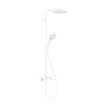 Душевая стойка с термостатом HG Raindance: верхний душ 240 мм и ручной душ с держателем, матовый белый (27633700) - миниатюра фото 1