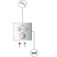 Термостат Grohe Grohtherm SmartControl 29151LS0: умный контроль температуры для ванны с душем в цвете Moon White - миниатюра фото 2