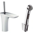 Смеситель Hansgrohe PuraVida 15275400 для раковины с гигиеническим душем - миниатюра фото 1