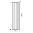 Радиатор стальной трубчатый Purmo Delta Laserline AB 2180 1800х450 9 секций с боковой подводкой - миниатюра фото 3