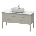 Напольная тумба Duravit Luv с 2 выдвижными ящиками, 743x1388x570 мм, серо-коричневый шелковисто-матовый (LU956606060) - миниатюра фото 1