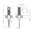 Смеситель для раковины GESSI 316: однорычажный, сталь матовый хром (54202#239) - миниатюра фото 2