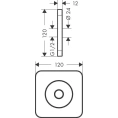 Настенная панель для душа AX ShowerSelect 120x120 мм, хром (36725000) - миниатюра фото 2