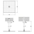 Gessi Rettangolo Верхний душ потолочный 300x300 мм, хром (15186#031) - миниатюра фото 2