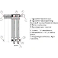 Биметаллический радиатор RIFAR Monolit Ventil 500 14 секций НП правое - миниатюра фото 3