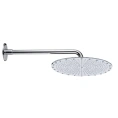Стильный хромированный верхний душ BOSSINI PARIS-OKI 400 мм с настенным кронштейном (H77601.030) - миниатюра фото 1