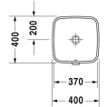 Раковина Duravit DuraStyle 370х370 мм: встраиваемая снизу без отверстия под смеситель (373370000) - миниатюра фото 2