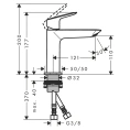 Смеситель для раковины Hansgrohe Logis 110 Fine p-o хром (71252000) - миниатюра фото 2