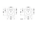 Раковина Duravit Darling New для мебели с переливом, 630x520 мм, белый (499630000) - миниатюра фото 2