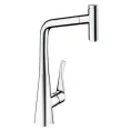 Смеситель Hansgrohe Metris Select 14884000 для кухни с выдвижной лейкой - миниатюра фото 1