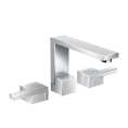 Смеситель для раковины AX Edge с донным клапаном Push-Open, 3 отверстия, хром (46050000) - миниатюра фото 1