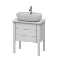 Напольная тумба Duravit Luv с двумя ящиками, белый шелковисто-матовый, 743x688x450 мм (LU956503636) - миниатюра фото 1