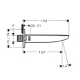 Излив для ванны Hansgrohe PuraVida 196 мм хром (15412000) - миниатюра фото 2