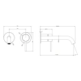 Встраиваемый смеситель GESSI 316 с изливом 200-170 мм, цвет Black XL (54086#299) - миниатюра фото 2
