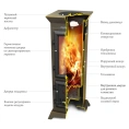Печь отопительная Термофор Статика Тетра Мини черная бронза - миниатюра фото 2