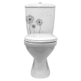 Унитаз-компакт «Суперкомпакт» с декором «Одуванчик» от Оскольской керамики - миниатюра фото 1