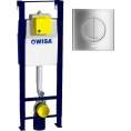 Система инсталляции Wisa XS WC Front Basic Cr с кнопкой XS Argos DF матовый хром - миниатюра фото 1