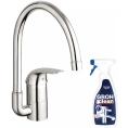Смеситель Grohe Euroeco для кухни с очистителем Grohclean в подарок - миниатюра фото 1