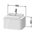Столешница Duravit Happy D.2 Plus 16x650x480 мм белая глянцевая для тумб HP4940/HP4960 (HP031B02222) - миниатюра фото 2