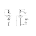Смеситель для биде GESSI VENTI20: однорычажный, с донным клапаном, хром (65007#031) - миниатюра фото 2