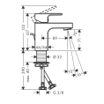 Смеситель для раковины Hansgrohe Vernis Shape 70, матовый черный (71560670) - миниатюра фото 2