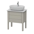 Напольная тумба Duravit Luv с двумя выдвижными ящиками, серо-коричневый матовый (LU956506060) - миниатюра фото 1