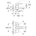 Смеситель Grohe Lineare 33849000 для ванны с душем - миниатюра фото 3