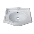 Раковина AZZURRA JUBILAEUM 50x35 см со спинкой, белая, отверстие под смеситель слева - миниатюра фото 1