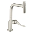 Кухонный смеситель AX Citterio с выдвижным душем, нержавеющая сталь (39863800) - миниатюра фото 1