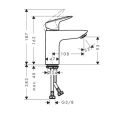 Смеситель для раковины Hansgrohe Logis, 100 мм, без донного клапана, хром (71101000) - миниатюра фото 2