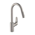 Смеситель для кухни Hansgrohe Focus M41 с выдвижным душем и системой 2jet (73880800) - миниатюра фото 1