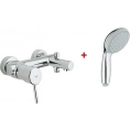 Комплект для ванной Grohe: смеситель Concetto 32211001 и душевая лейка Tempesta New 100 27597000 - миниатюра фото 1