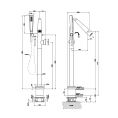 Напольный смеситель для ванны GESSI CONO с ручным душем, цвет Black XL (45028#299) - миниатюра фото 2