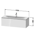 Подвесная тумба Duravit L-Cube 234412 с выдвижным отделением, 400x1220x481 мм, белый глянец (LC613902222) - миниатюра фото 2