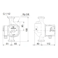 Циркуляционный насос Grundfos UPS 25-60 A 180 - миниатюра фото 3
