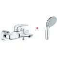 Комплект для ванной Grohe Eurostyle New: смеситель для ванны с душем и душевая лейка Tempesta - миниатюра фото 1