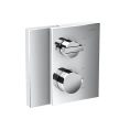 Термостат для душа AX Edge встраиваемый с запорным вентилем, хром (46750000) - миниатюра фото 1
