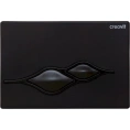 Стильная кнопка смыва Creavit Ufo GP1002.01 в матовом черном цвете - миниатюра фото 1