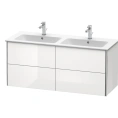 База под раковину Duravit XSquare 1280 мм с 4 выдвижными ящиками, белый глянец (233613) (XS417502222) - миниатюра фото 1