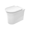 Унитаз напольный Duravit White Tulip безободковый со сливом в стену и системой HygieneGlaze (2001092000) - миниатюра фото 1