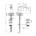 Смеситель для биде Gessi Rettangolo K настенный, черный (53007#299) - миниатюра фото 2